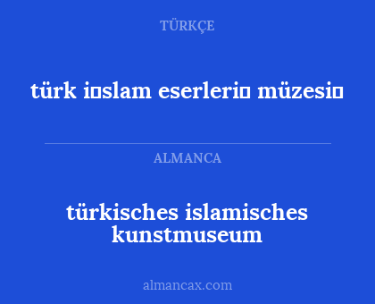 türkisches islamisches kunstmuseum - türk i̇slam eserleri̇ müzesi̇