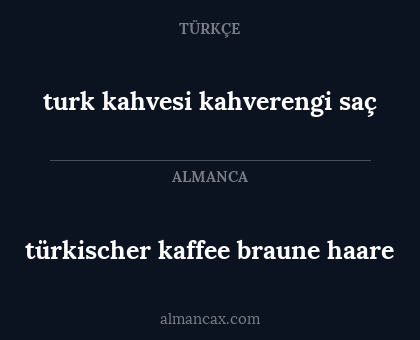 türkischer kaffee braune haare - turk kahvesi kahverengi saç