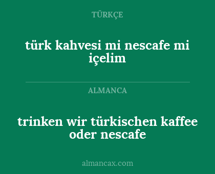 türk kahvesi mi nescafe mi içelim - trinken wir türkischen kaffee oder nescafe