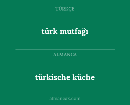türk mutfağı - türkische küche