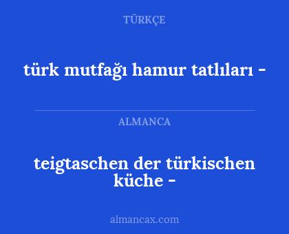 türk mutfağı hamur tatlıları - - teigtaschen der türkischen küche -
