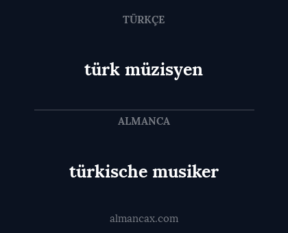 türk müzisyen - türkische musiker