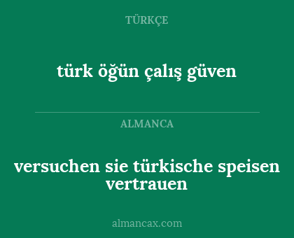 versuchen sie türkische speisen vertrauen - türk öğün çalış güven