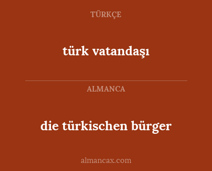 türk vatandaşı - die türkischen bürger
