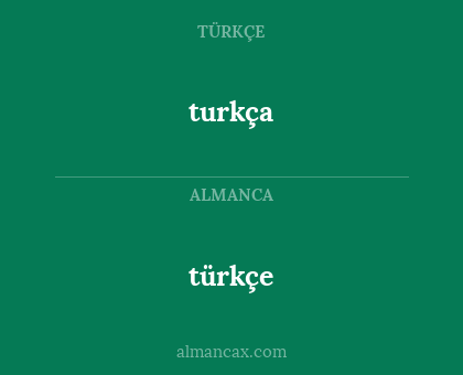 türkçe - turkça
