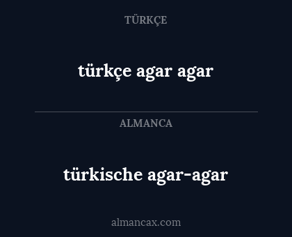 türkische agar-agar - türkçe agar agar