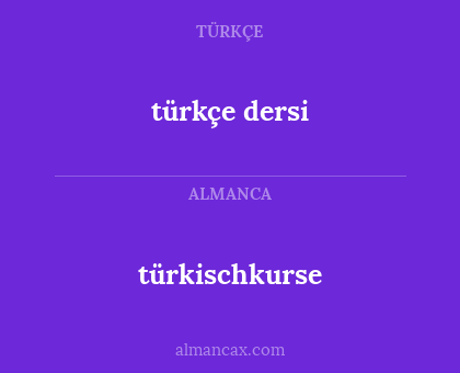 türkischkurse - türkçe dersi