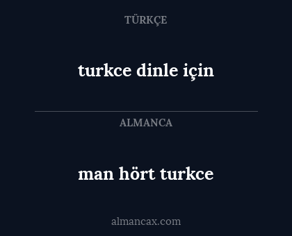 man hört turkce - turkce dinle için