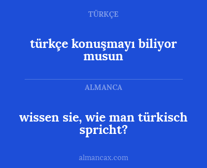 türkçe konuşmayı biliyor musun - wissen sie, wie man türkisch spricht?