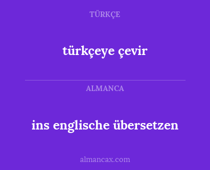ins englische übersetzen - türkçeye çevir