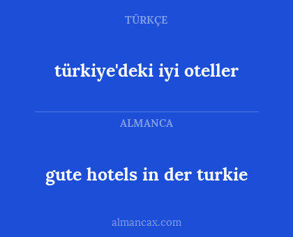 gute hotels in der turkie - türkiye'deki iyi oteller