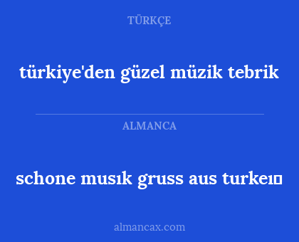 türkiye'den güzel müzik tebrik - schone musık gruss aus turkeı