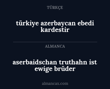 türkiye azerbaycan ebedi kardestir - aserbaidschan truthahn ist ewige brüder