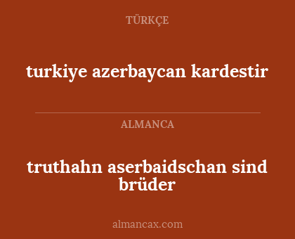 turkiye azerbaycan kardestir - truthahn aserbaidschan sind brüder
