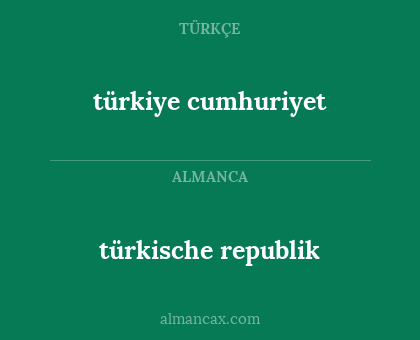türkische republik - türkiye cumhuriyet