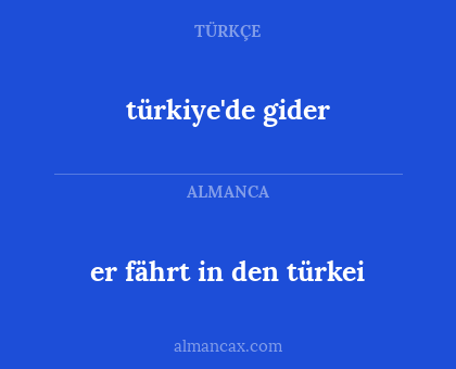 türkiye'de gider - er fährt in den türkei