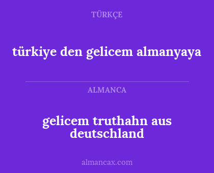 türkiye den gelicem almanyaya - gelicem truthahn aus deutschland