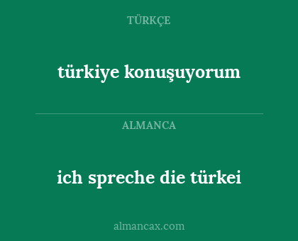 türkiye konuşuyorum - ich spreche die türkei