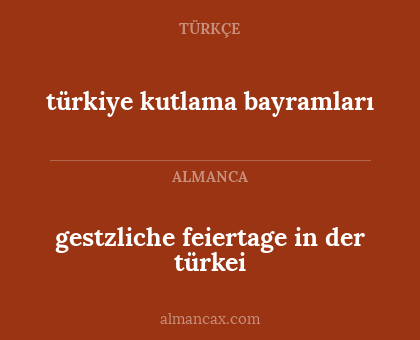 gestzliche feiertage in der türkei - türkiye kutlama bayramları