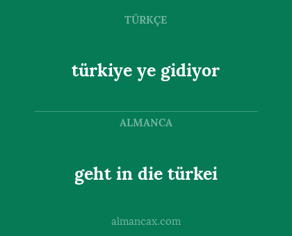 türkiye ye gidiyor - geht in die türkei