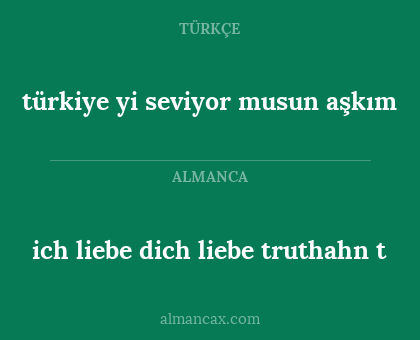 türkiye yi seviyor musun aşkım - ich liebe dich liebe truthahn t