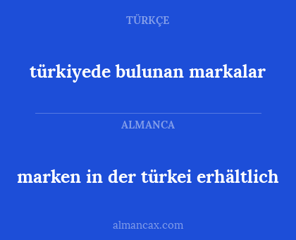marken in der türkei erhältlich - türkiyede bulunan markalar