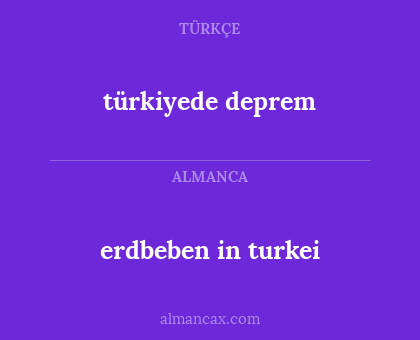 türkiyede deprem - erdbeben in turkei