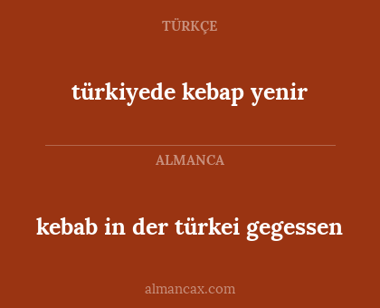 kebab in der türkei gegessen - türkiyede kebap yenir