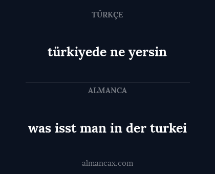 was isst man in der turkei - türkiyede ne yersin