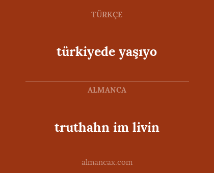 truthahn im livin - türkiyede yaşıyo