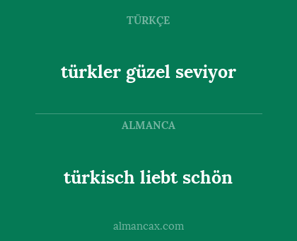 türkler güzel seviyor - türkisch liebt schön