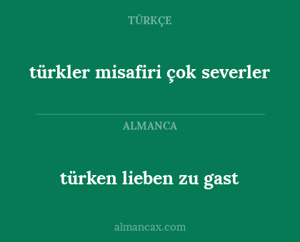 türkler misafiri çok severler - türken lieben zu gast