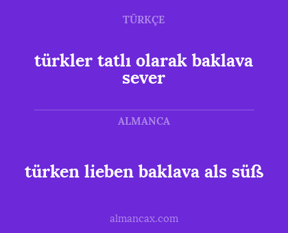 türkler tatlı olarak baklava sever - türken lieben baklava als süß