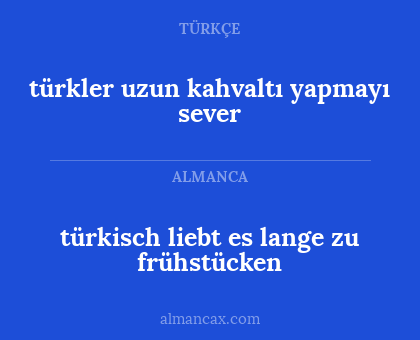 türkisch liebt es lange zu frühstücken - türkler uzun kahvaltı yapmayı sever