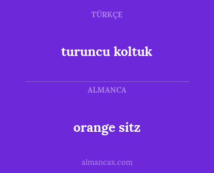 orange sitz - turuncu koltuk