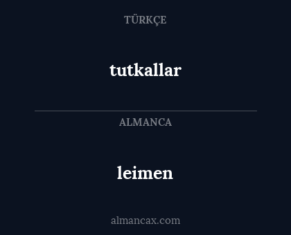leimen - tutkallar