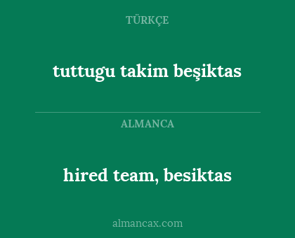 hired team, besiktas - tuttugu takim beşiktas