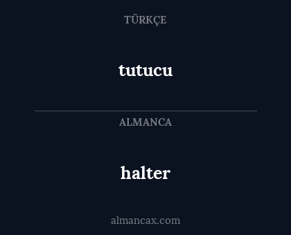 halter - tutucu