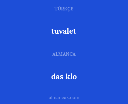das klo - tuvalet