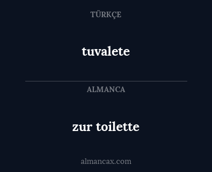 zur toilette - tuvalete