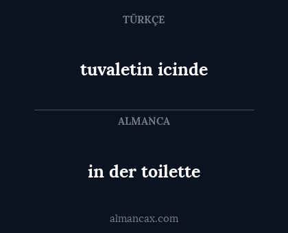 in der toilette - tuvaletin icinde