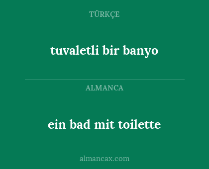 ein bad mit toilette - tuvaletli bir banyo
