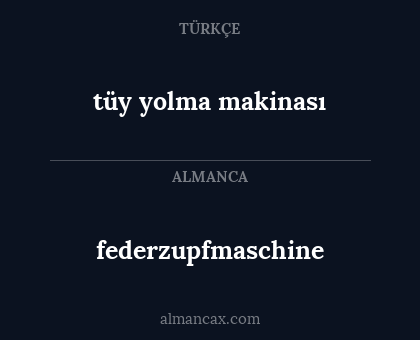 federzupfmaschine - tüy yolma makinası