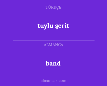 band - tuylu şerit