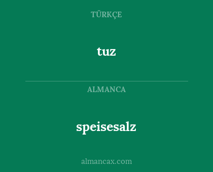 tuz - speisesalz