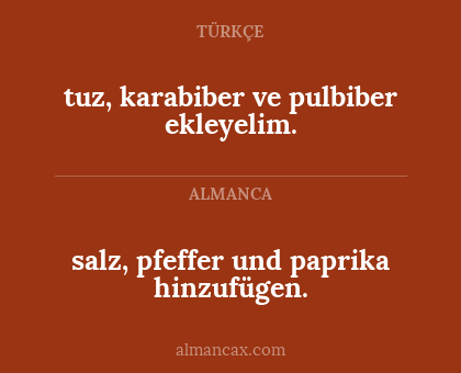salz, pfeffer und paprika hinzufügen. - tuz, karabiber ve pulbiber ekleyelim.