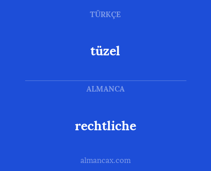 rechtliche - tüzel