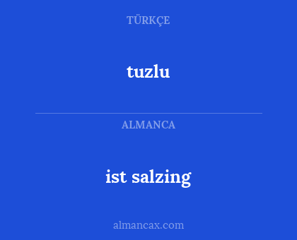 tuzlu - ist salzing