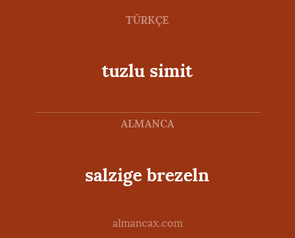 tuzlu simit - salzige brezeln