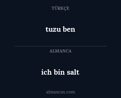 ich bin salt - tuzu ben